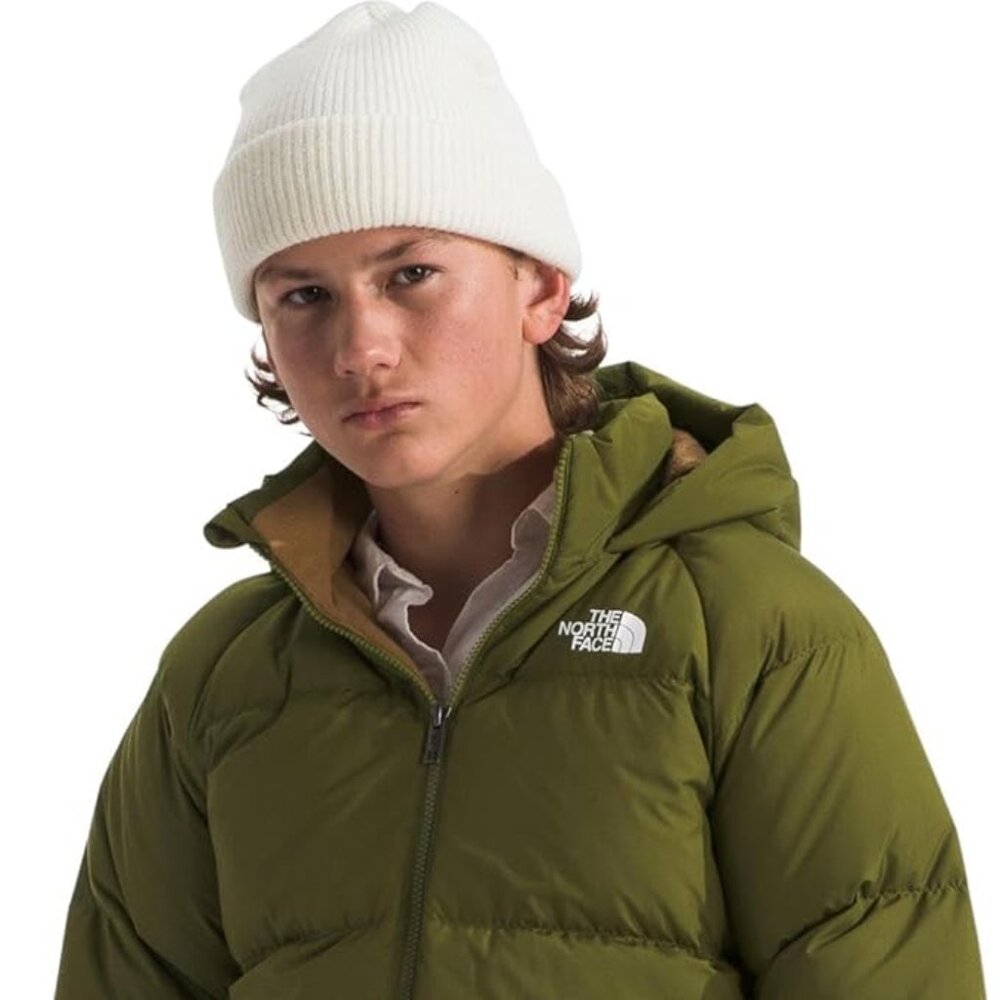 Youth The North Face DownFleece-Lined Short Parka - Olive Green, Different Sizes